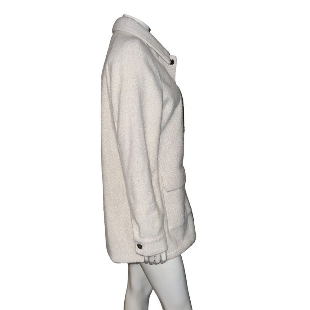 Calvin Klein Womens Belted Shirt Jacket Ivory Missing Belt Medium NWT NWD - Picture 5 of 8